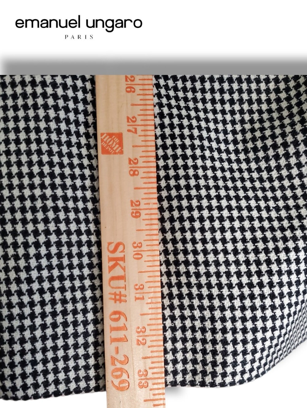 Emanuel Ungaro Parallele Houndstooth Button Front Dress Size 4 Vintage Luxury - Picture 17 of 17